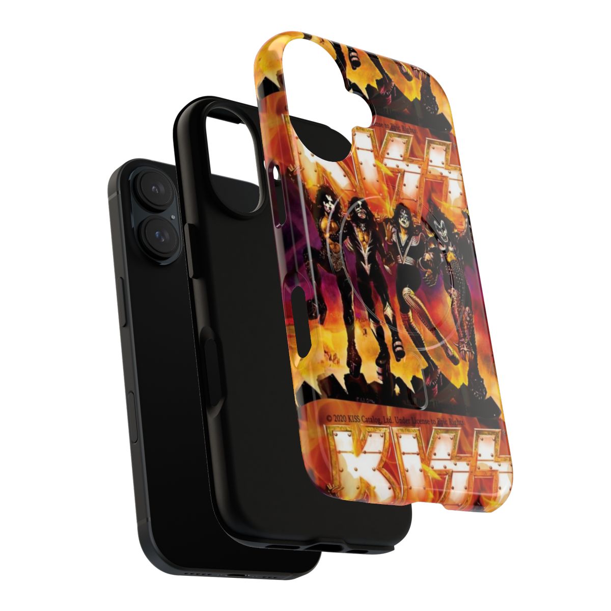 Magnetic tough phone case with KISS band graphic - Layers