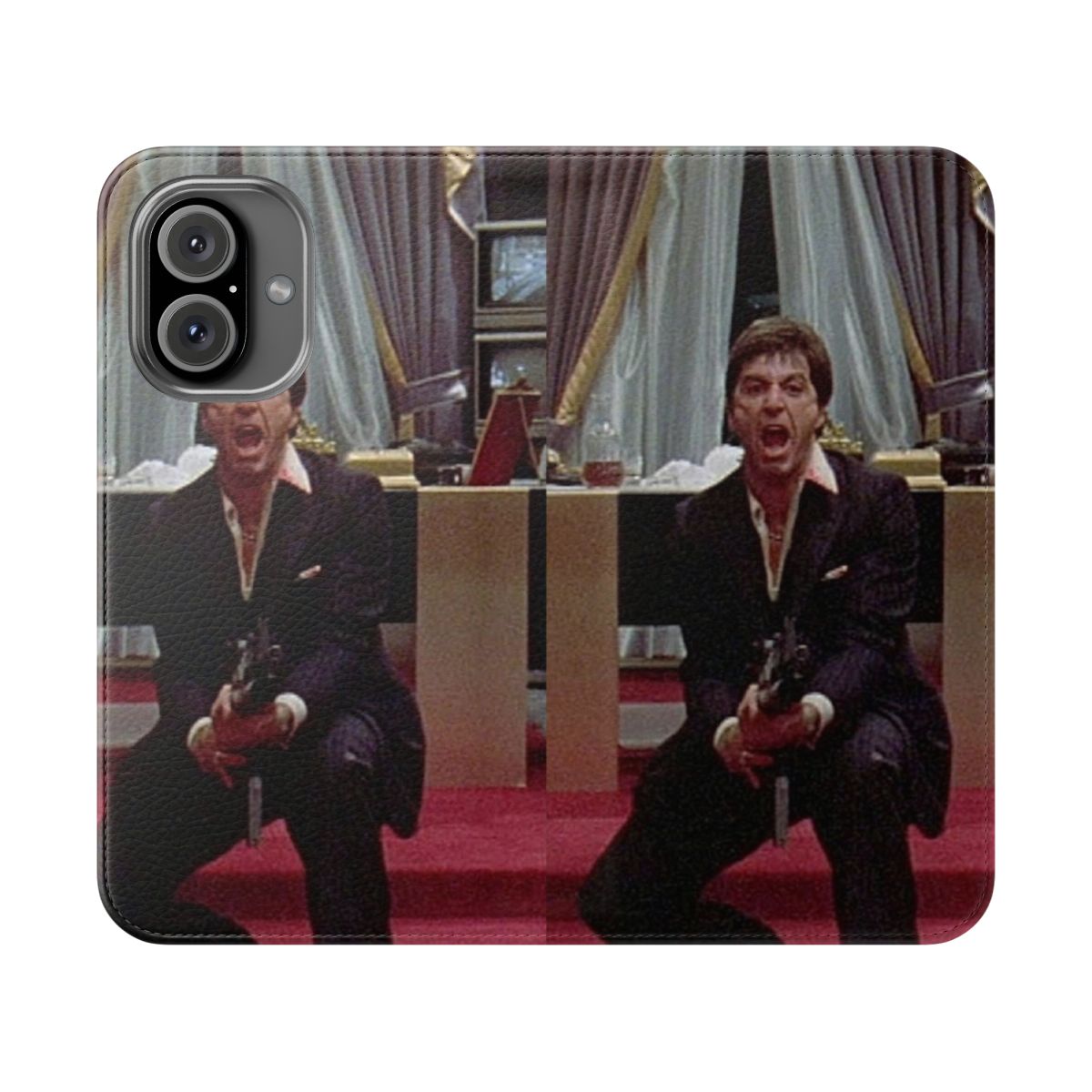 Classic '80s Scarface-Inspired Flip Phone Case