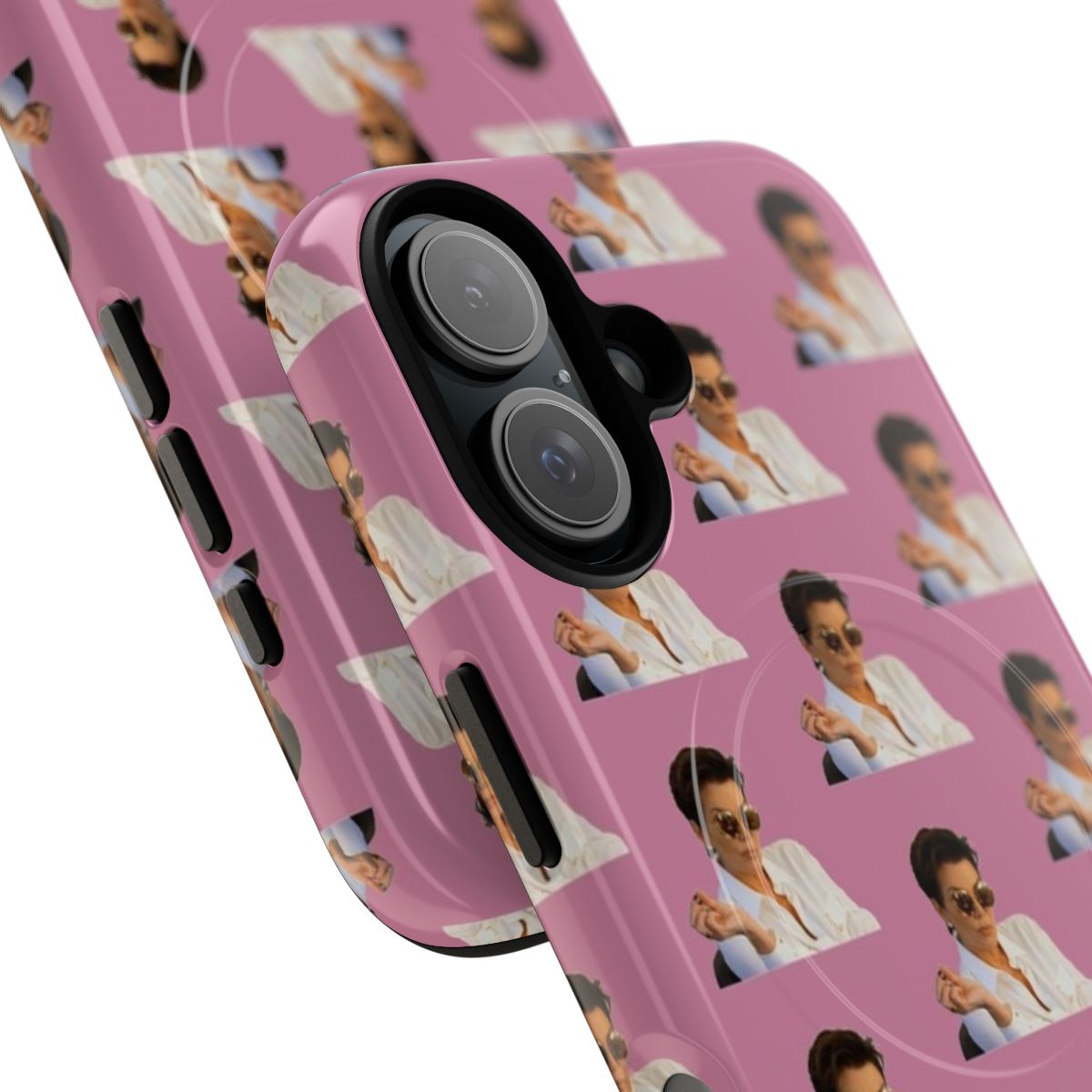 Stylish magnetic tough phone case featuring Kris Jenner and Kardashian-inspired design - Detail