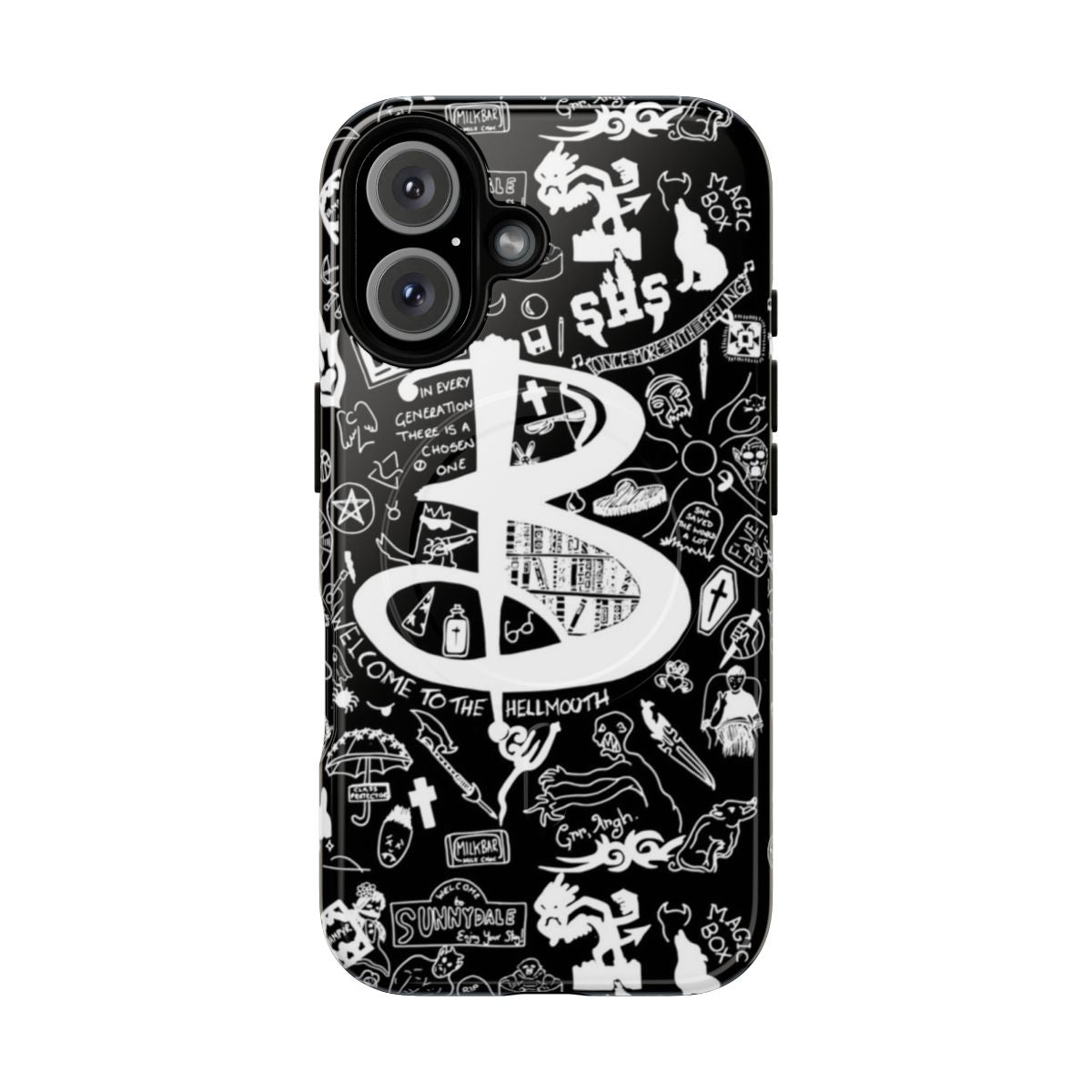 Dark magnetic tough phone case featuring Buffy the Vampire Slayer inspired design