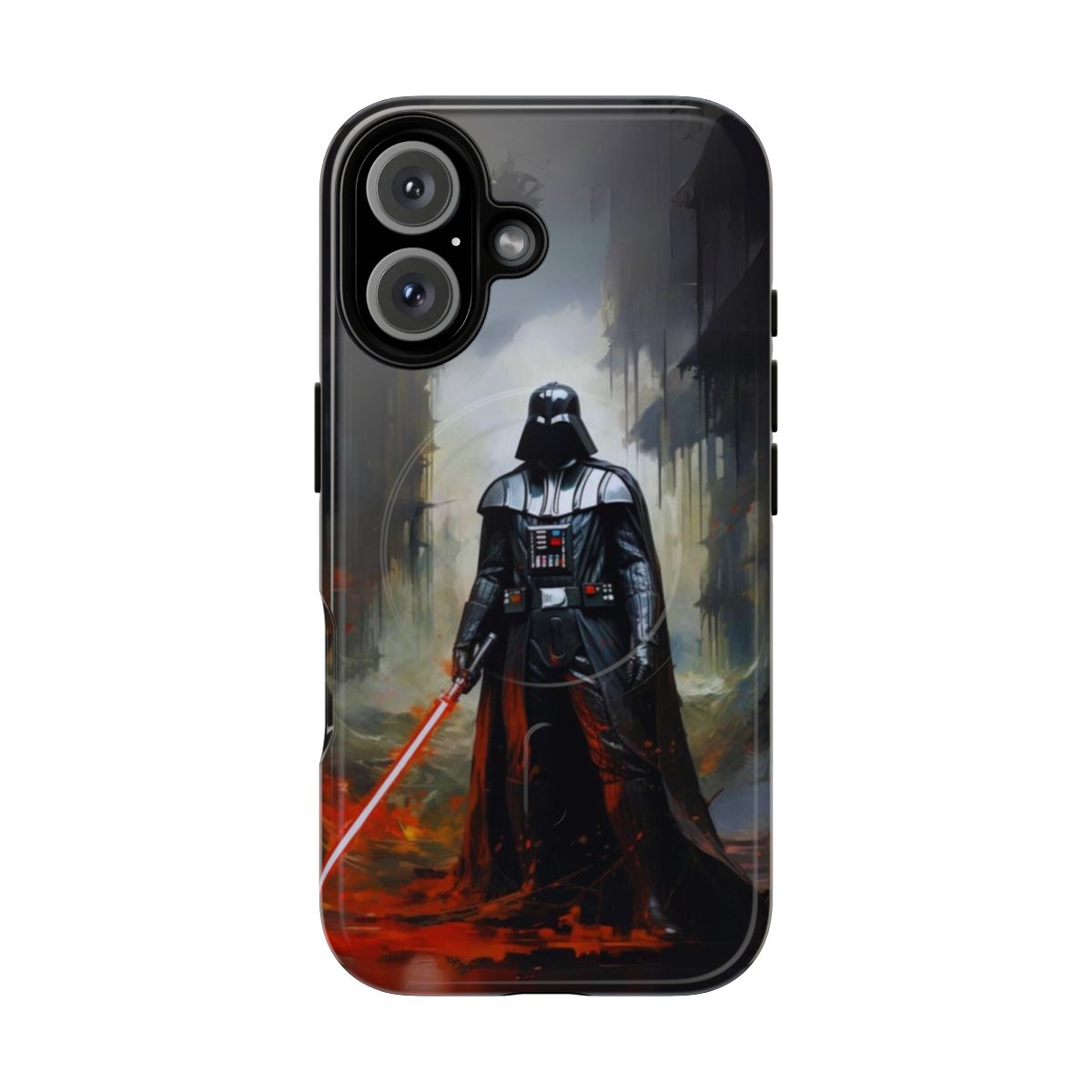 Magnetic protective phone case with Star Wars Darth Vader design