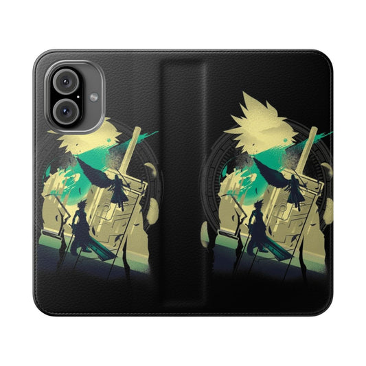 Stylized Final Fantasy 7 phone case featuring character designs