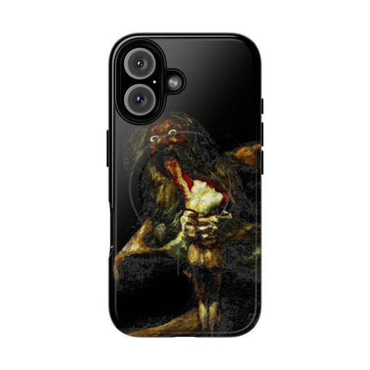 Artistic phone case featuring Saturn Devouring His Son by Francisco Goya