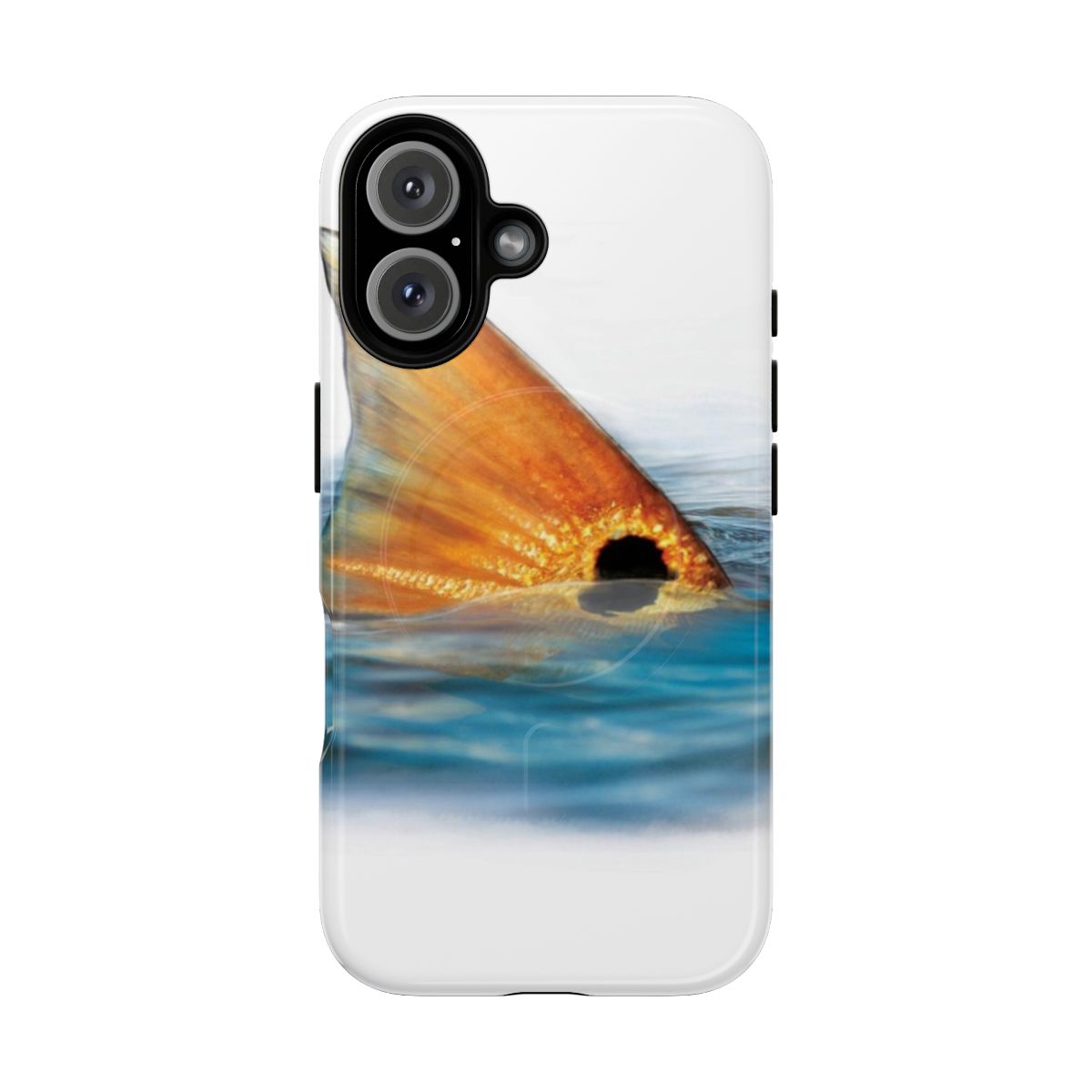 Tailing redfish phone case with magnetic closure