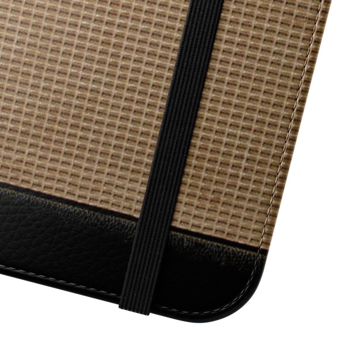 Flip cover phone case with a guitar amplifier design, great for musicians and guitar players. - Close Up