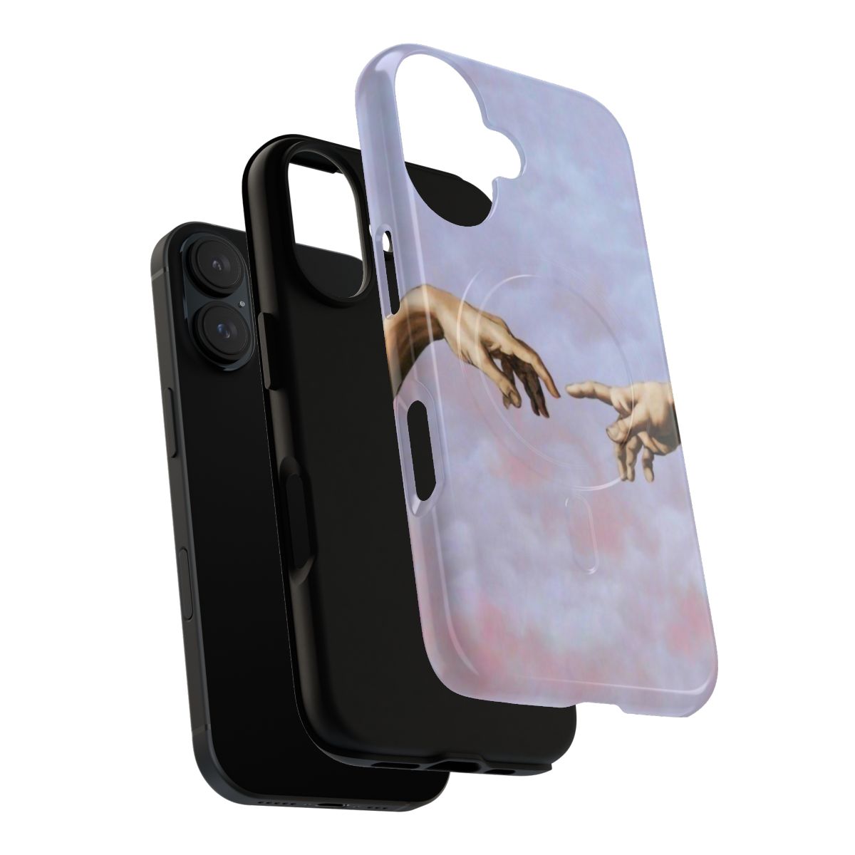 Michaelangelo-inspired vintage art design on a magnetic tough phone case - Layers