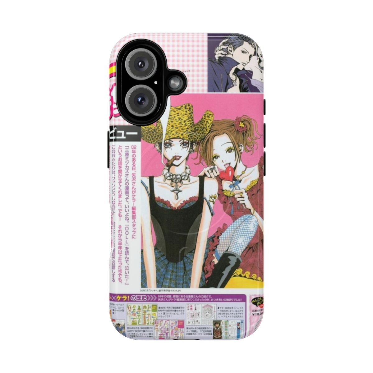 Nana-themed magnetic tough phone case featuring characters and imagery from the popular anime and manga series.