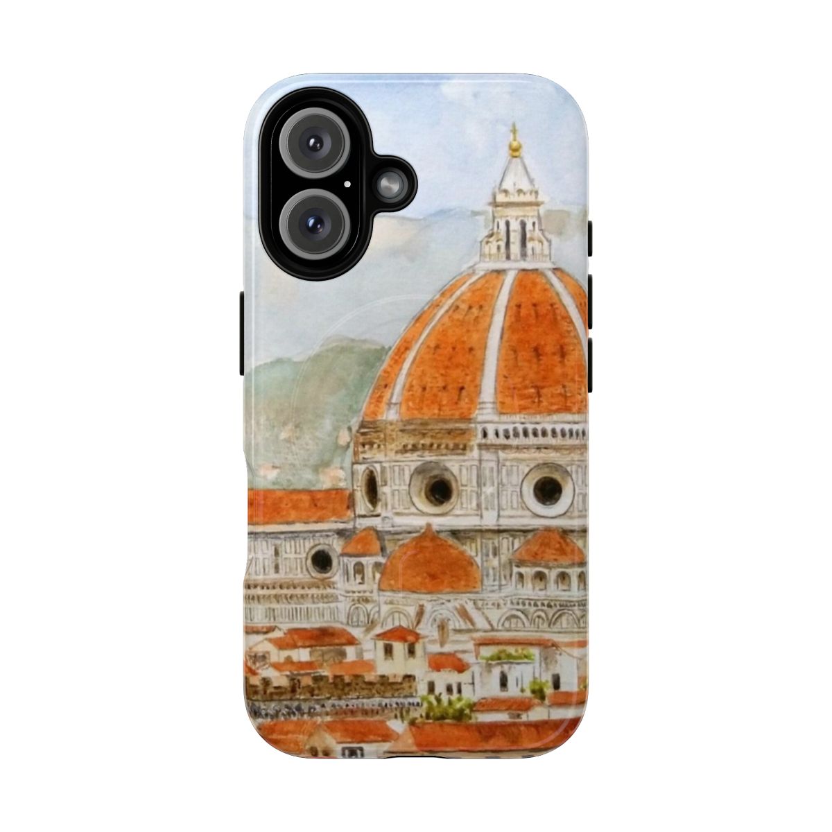 Handpainted watercolor painting of the iconic Florence Cathedral Duomo