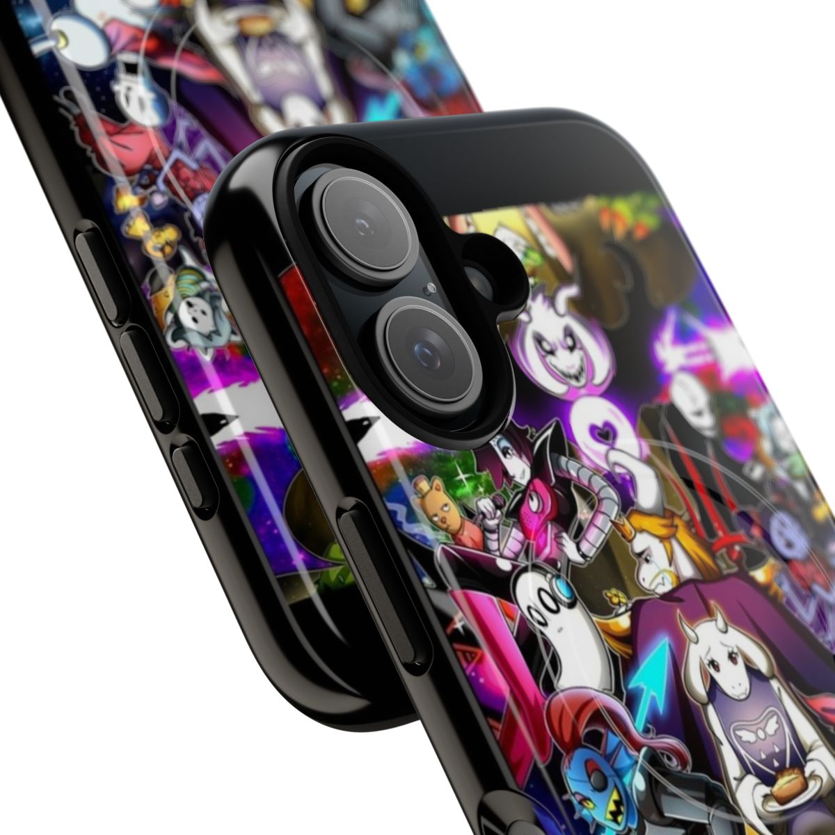 Undertale-themed magnetic protective phone case with fan art designs - Detail