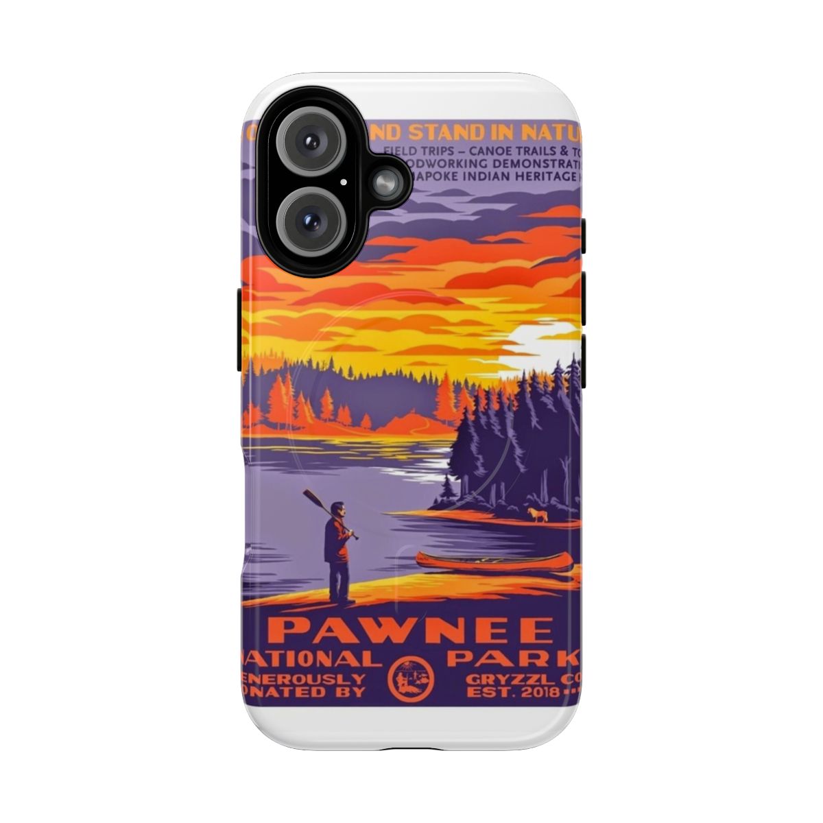 Pawnee National Park themed magnetic tough phone case