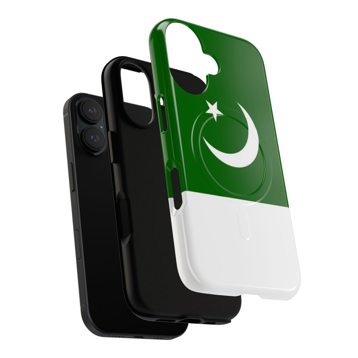 Stylish phone case featuring the flag of Pakistan for proud Pakistani citizens - Layers