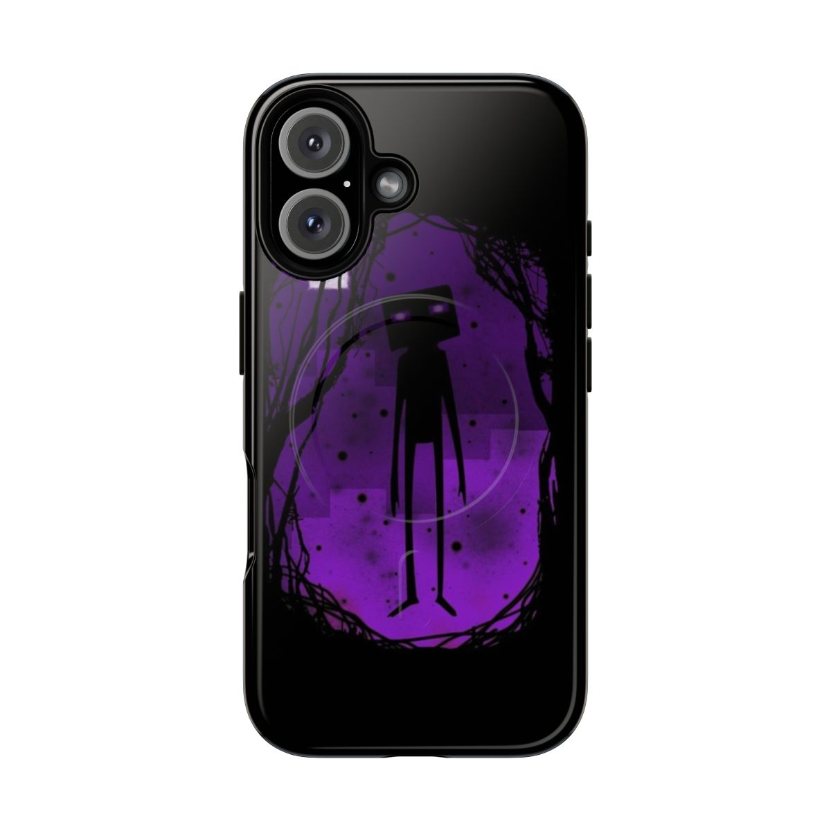 Minimalist phone case with Enderman design for Minecraft enthusiasts