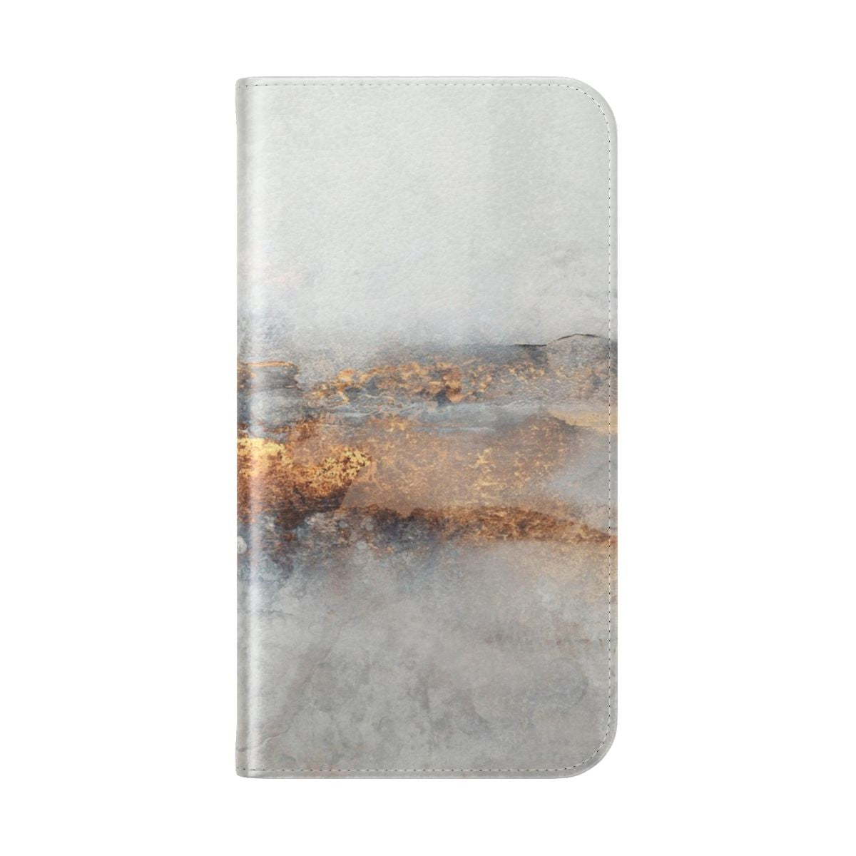 Stylish fog-inspired abstract design on a sleek flip phone case cover - Folded Back