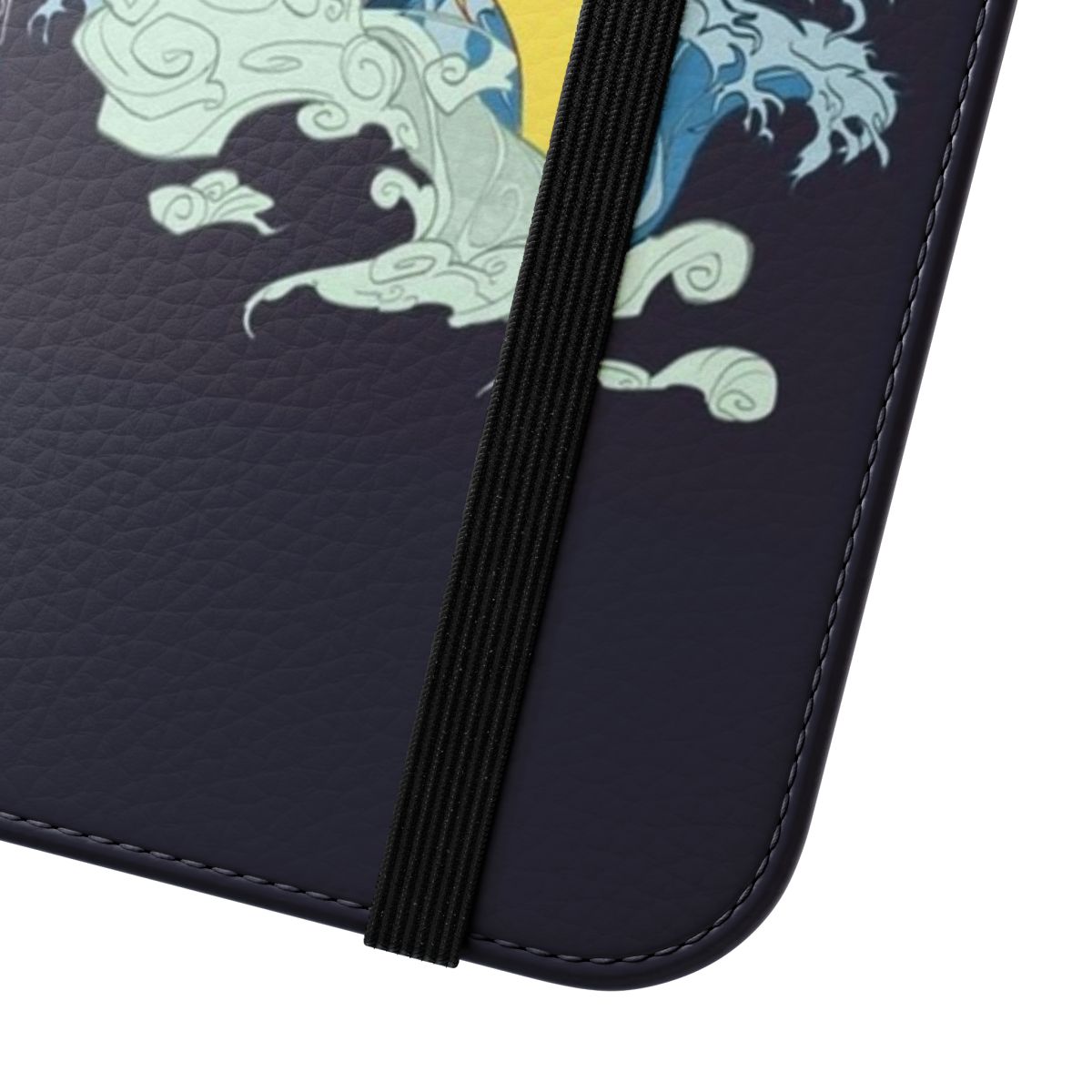 Avatar-inspired flip cover phone case featuring Aang and Korra artwork - Close Up