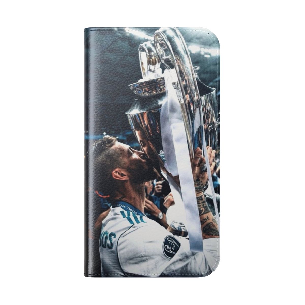 Sergio Ramos Inspired UCL Flip Cover Phone Case - Folded Back