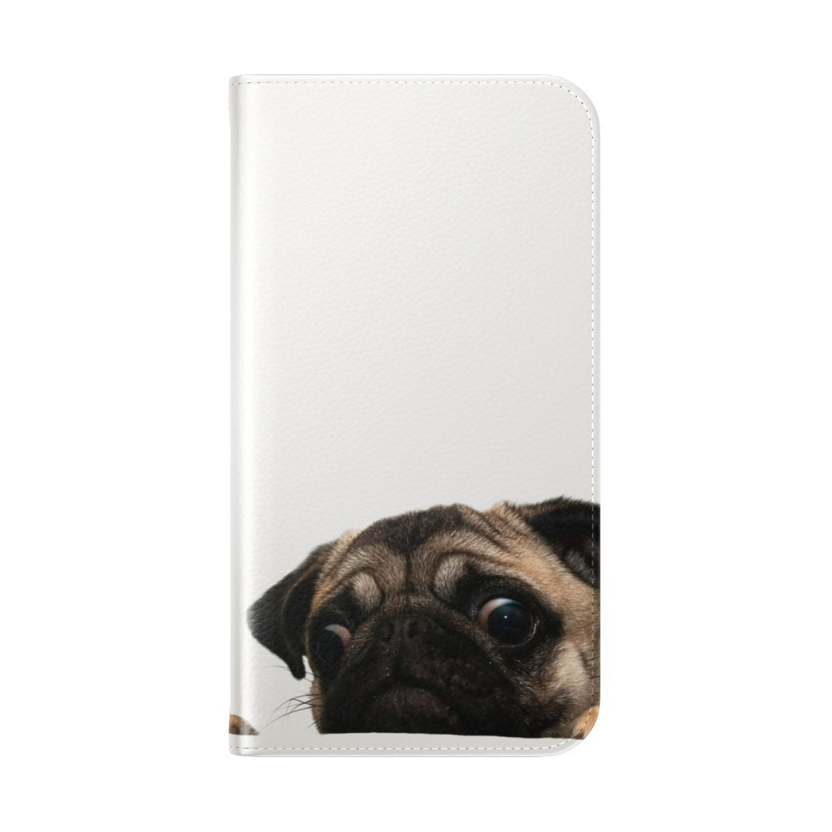 Cute pug face on a flip phone case - Folded Back