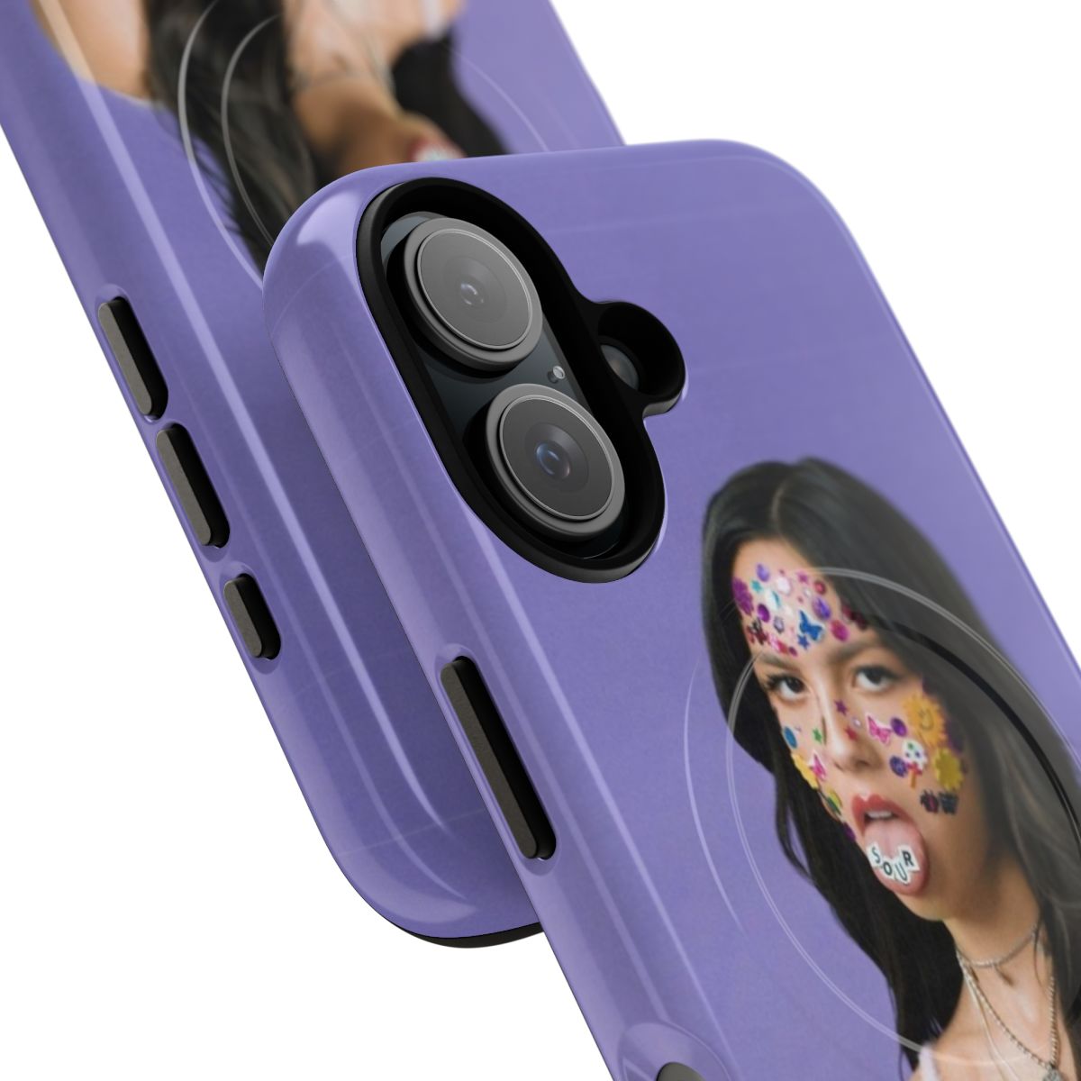 Durable magnetic phone case with Olivia Rodrigo inspired design - Detail