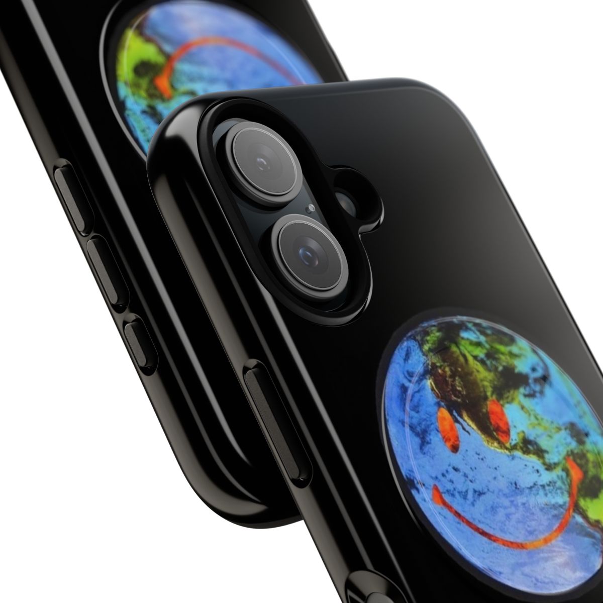 Astroworld-inspired smiling globe magnetic tough phone case - Detail