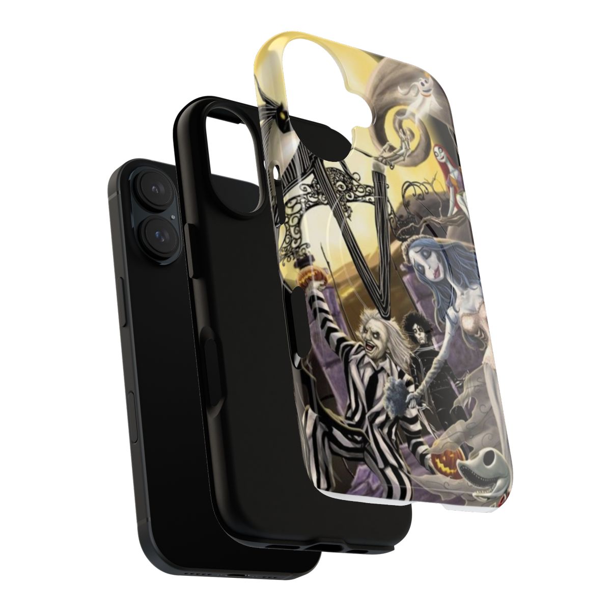 Magnetic tough phone case featuring characters from the films of Tim Burton - Layers