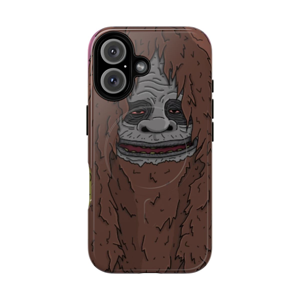 Magnetic tough phone case with a portrait of characters from the popular animated series The Big Lez Show