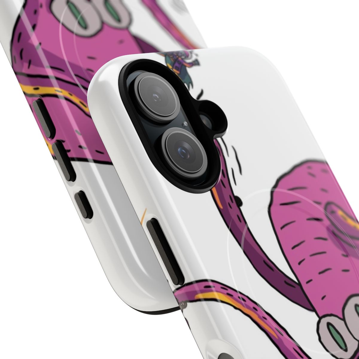 Product image of a space octopus-themed tough phone case - Detail