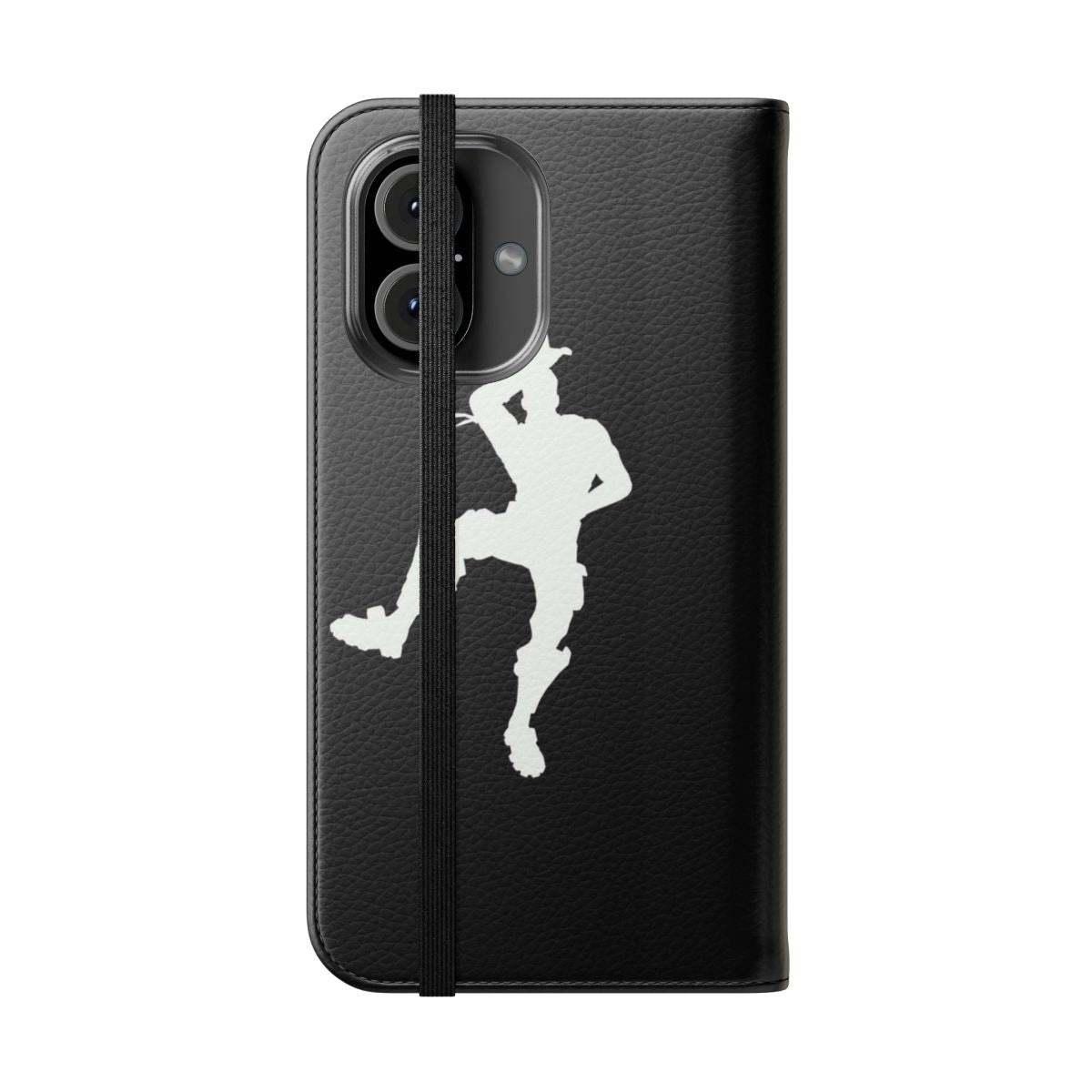 Fortnite-themed protective phone case with flip cover design - Folded Front