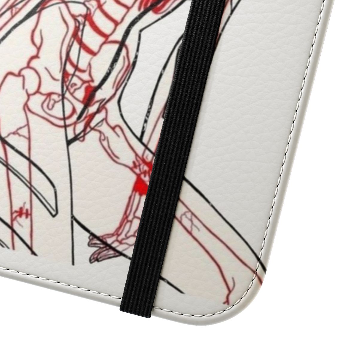 Rei Ayanami inspired phone case with x-ray design - Close Up