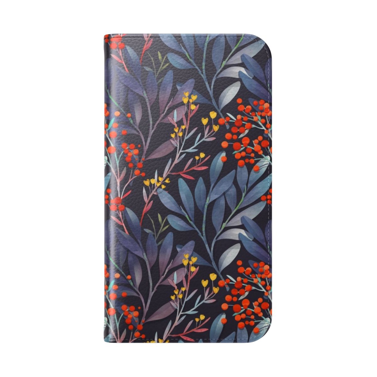 Enchanting floral phone case with a beautiful botanical design - Folded Back