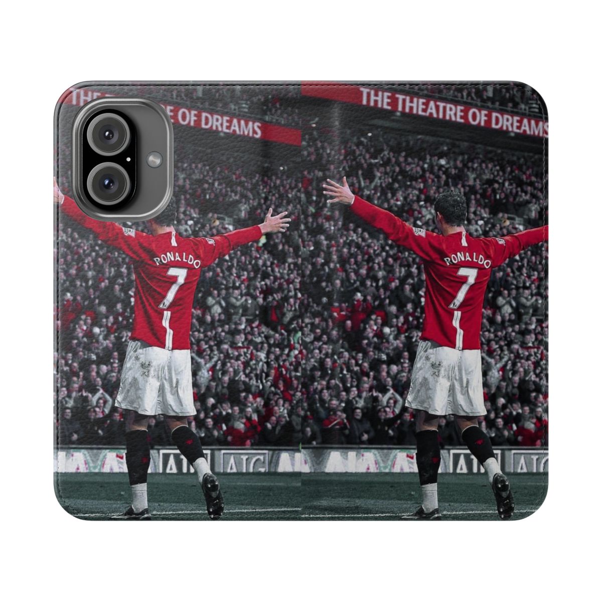 Football-inspired phone case featuring Cristiano Ronaldo imagery