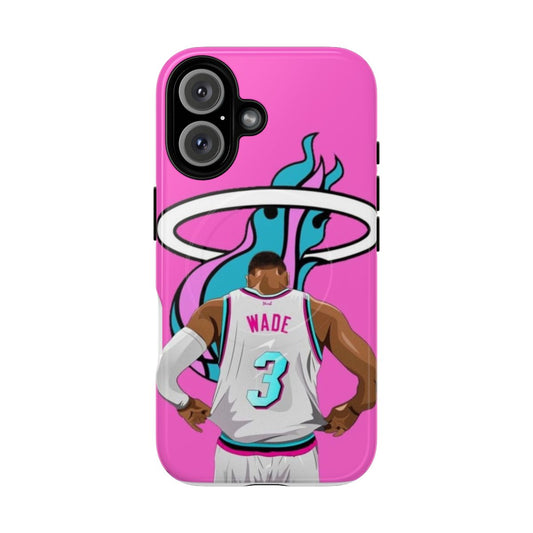 Dwyane Wade Miami Heat phone case with magnetic tough design