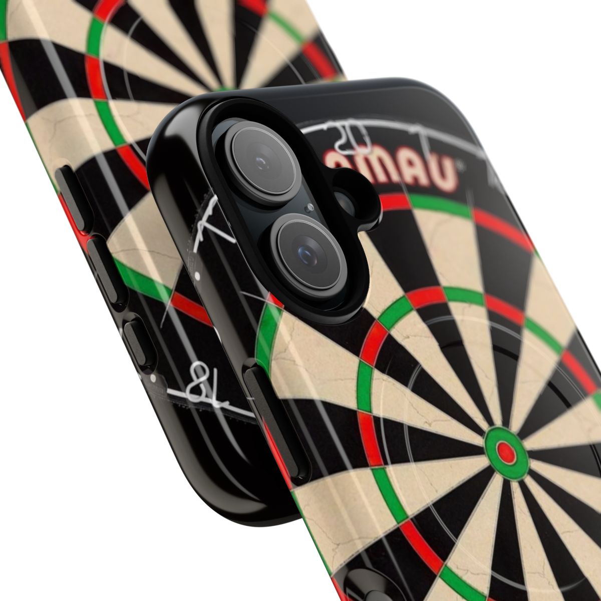 Magnetic Tough Phone Case with Darts and Dartboard Graphic - Detail