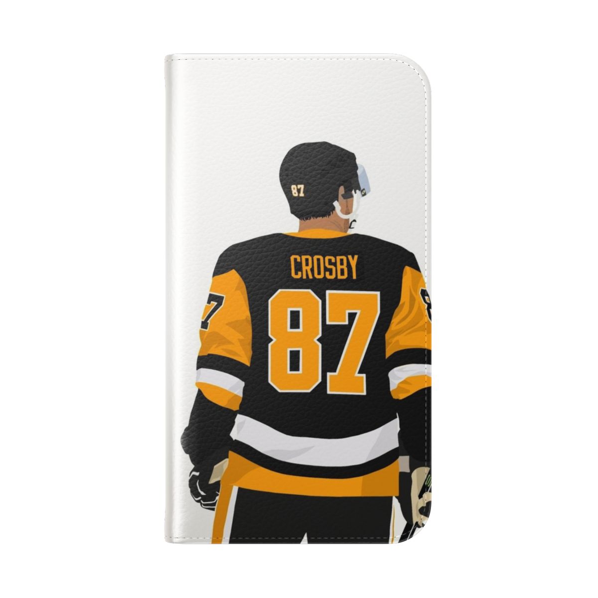 Sidney Crosby Inspired Flip Cover Phone Case - Folded Back