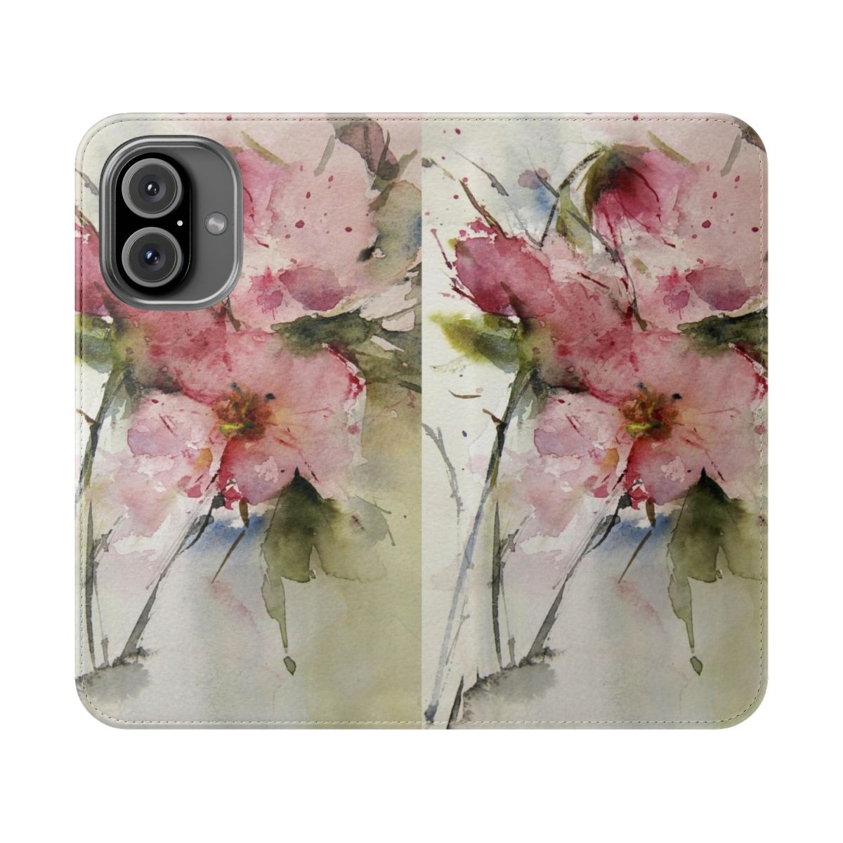 Vibrant watercolor floral pattern phone case