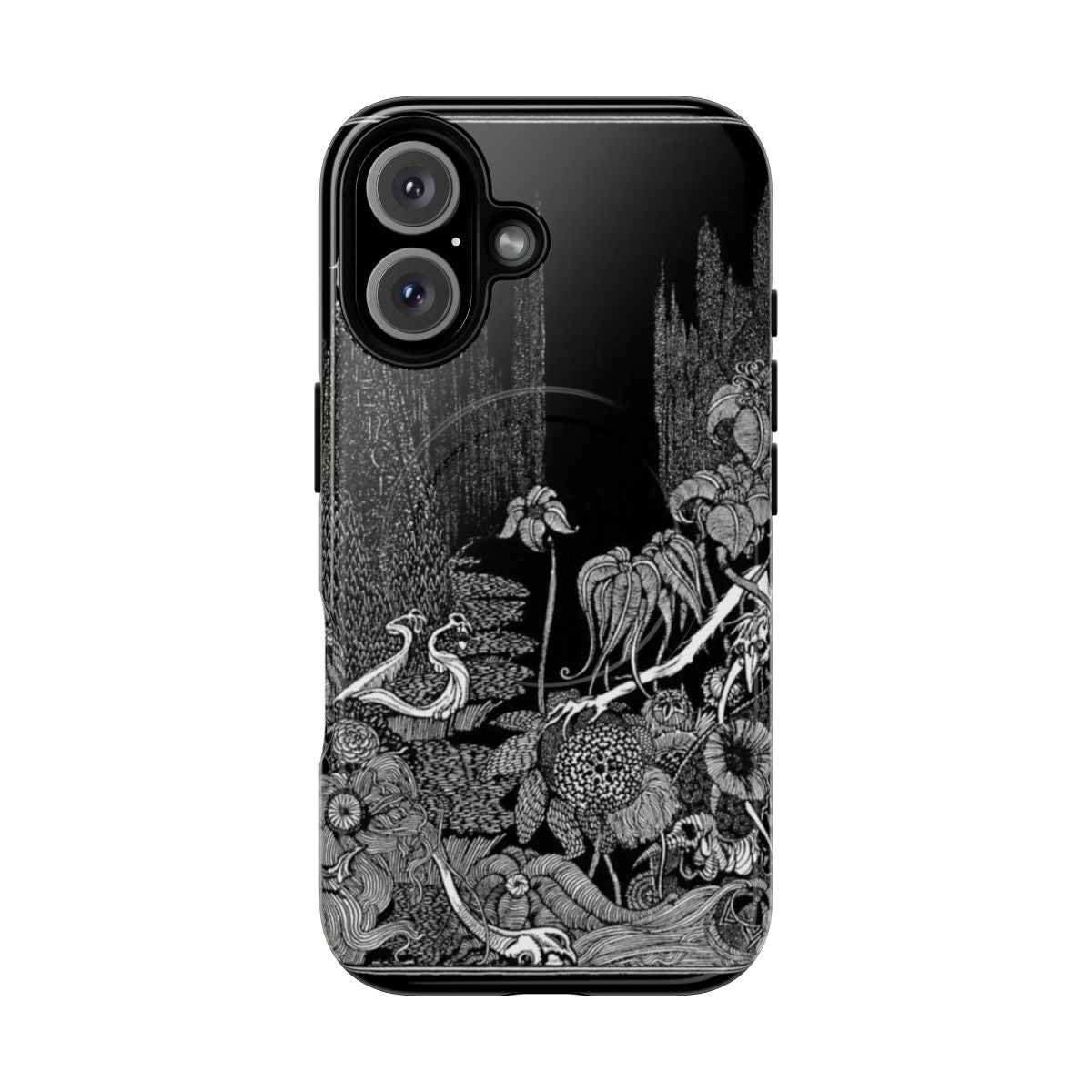 Magnetic tough phone case featuring the gothic artwork of Edgar Allan Poe's "Tales of Mystery and Imagination" by illustrator Harry Clarke.