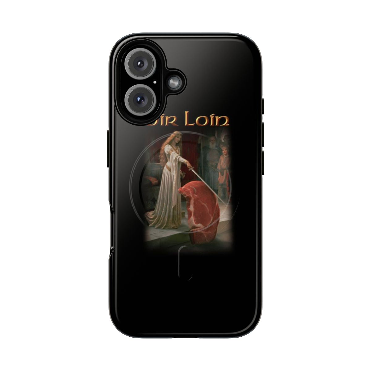 Sirloin steak medieval fantasy design on a magnetic tough phone case