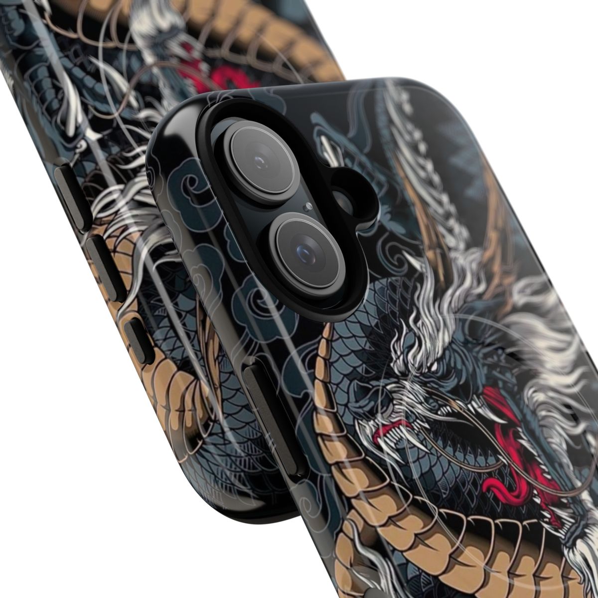 Anime-inspired dragon-themed magnetic tough phone cases - Detail