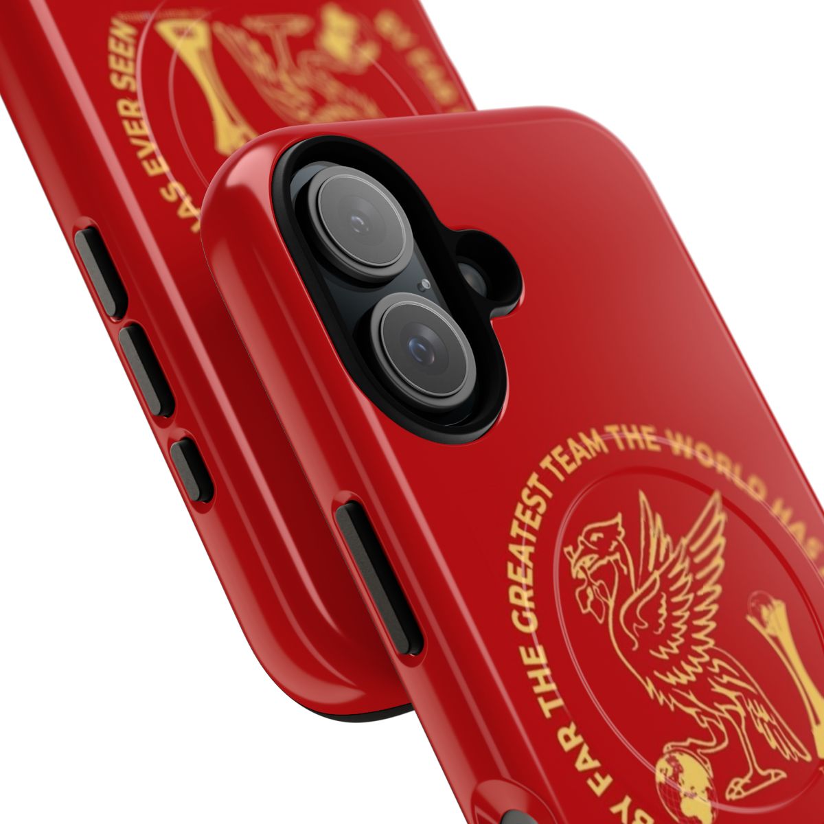 Magnetic tough phone case featuring Liverpool FC logo and colors - Detail