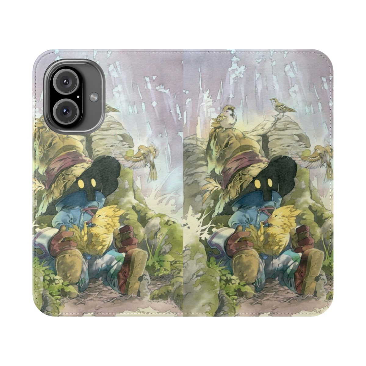 Vivi Rain Flip Cover Phone Case with Chocobo, Fantasy-Inspired Design