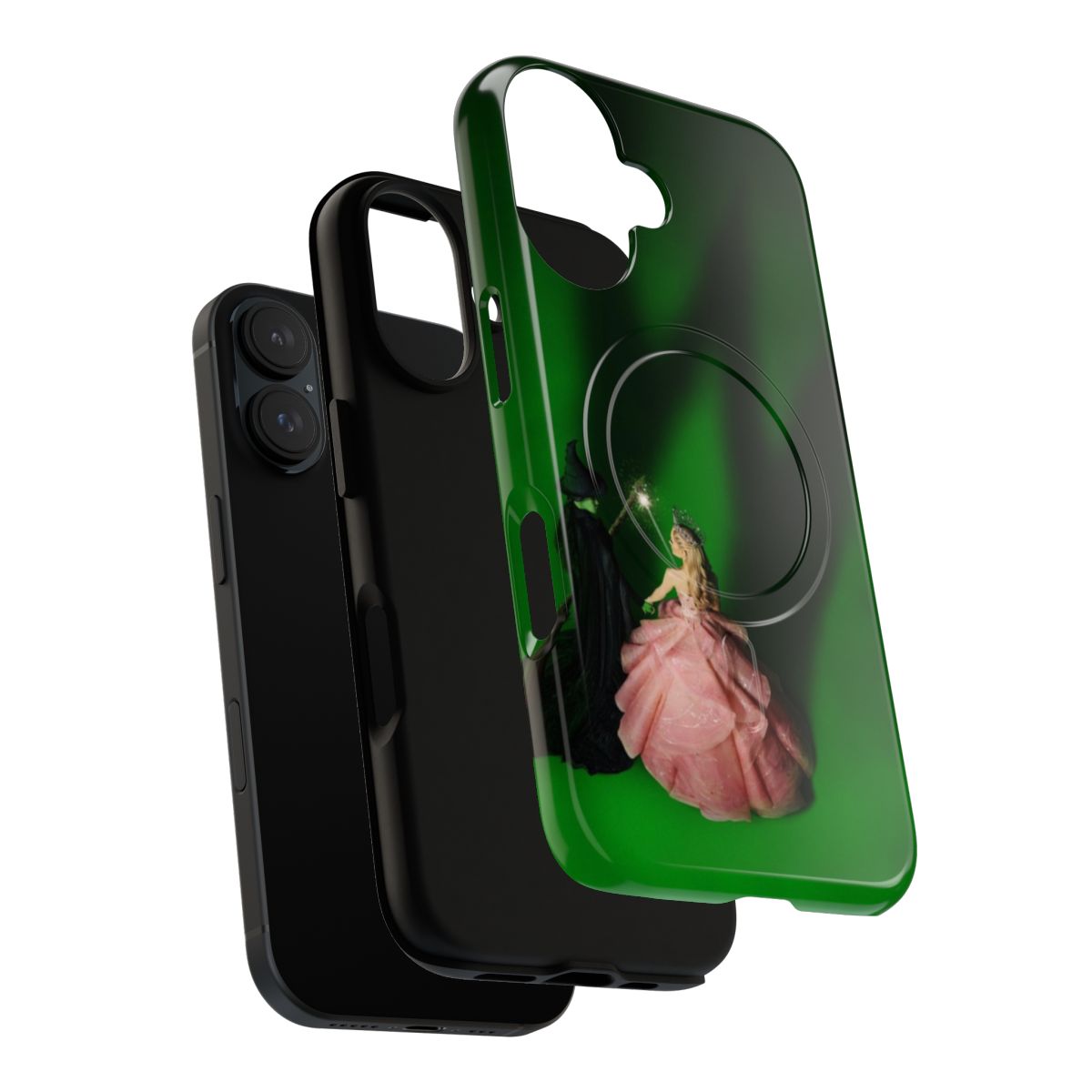 Wicked-inspired phone case featuring Elphaba and Glinda from the hit musical - Layers