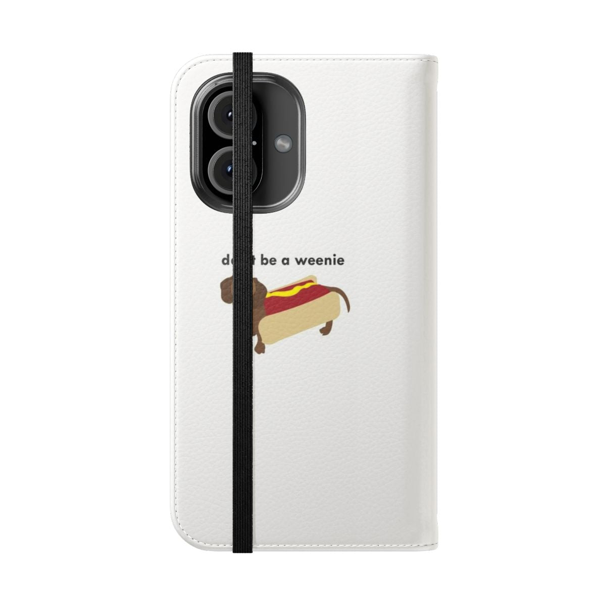 Cute dachshund dog print on a phone case - Folded Front