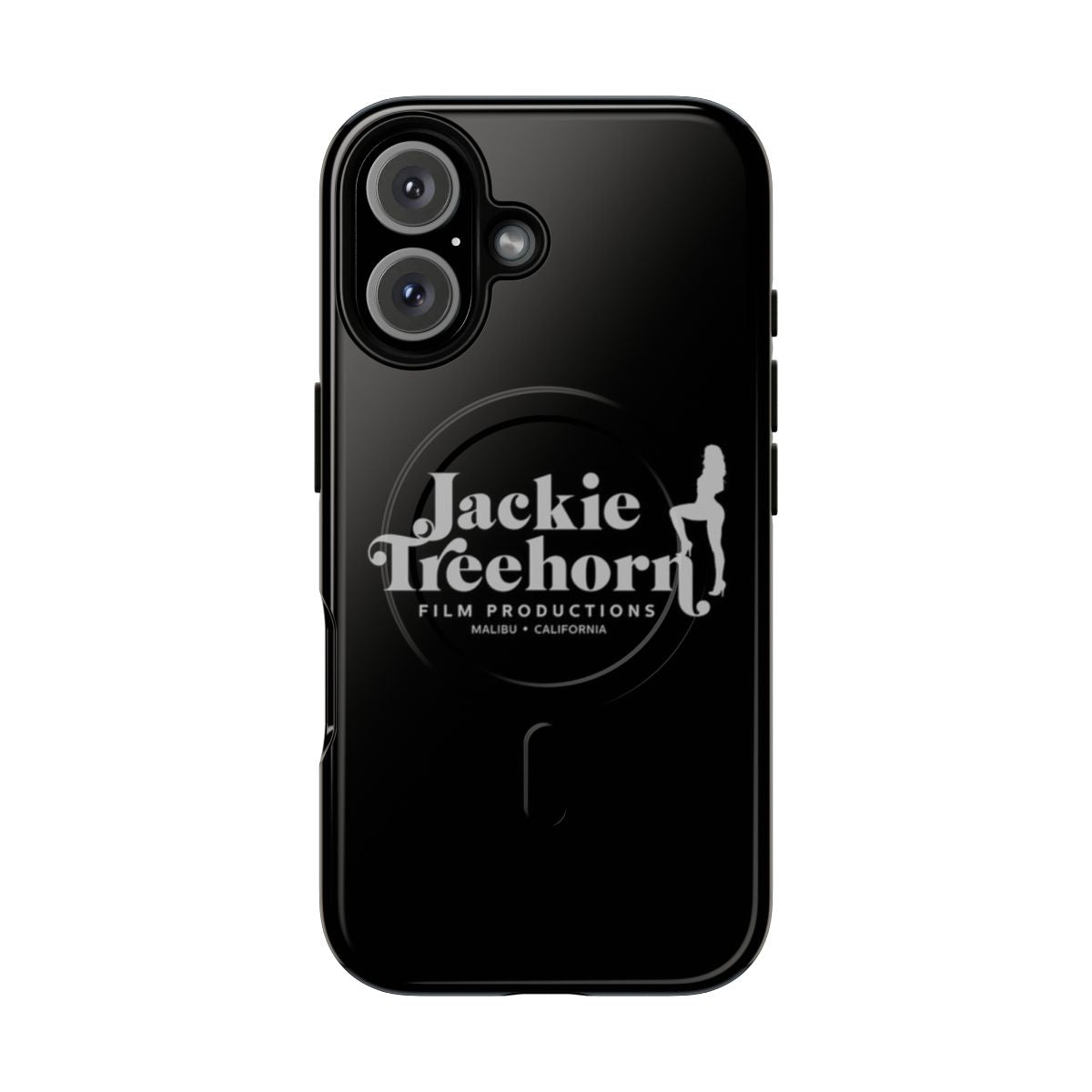 Magnetic tough phone case with a design inspired by the character Jackie Treehorn from the movie The Big Lebowski.