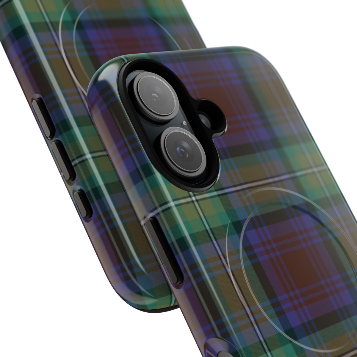 Tartan phone case featuring the iconic pattern of the Scottish Highlands - Detail