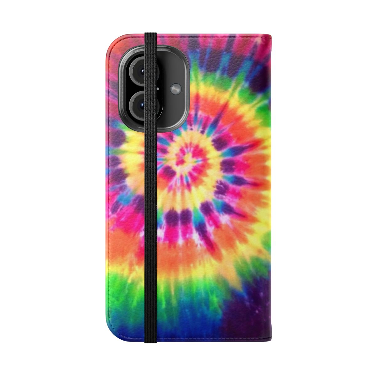 Tie dye pattern flip phone case cover - Folded Front