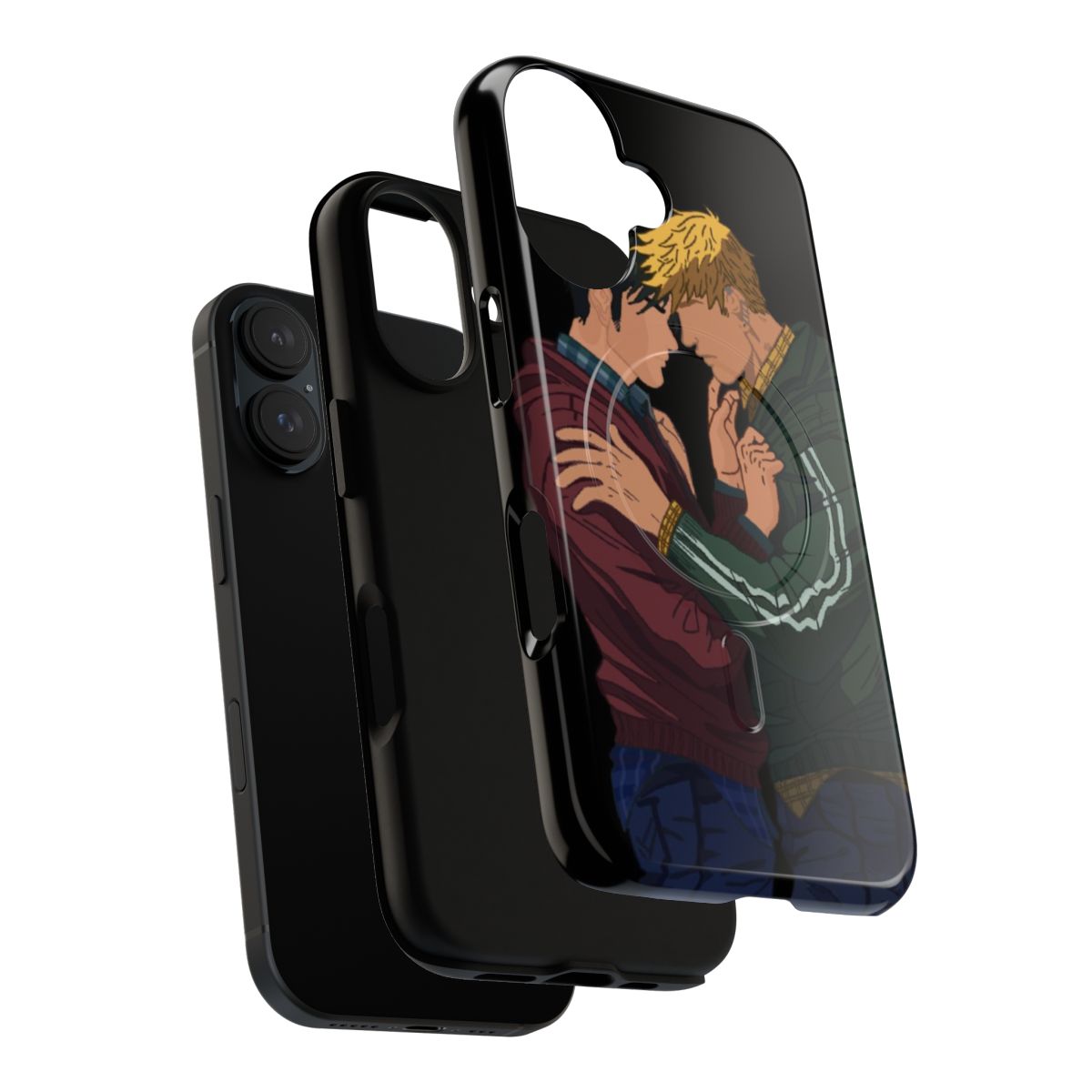 Magnetic tough phone case featuring the iconic duo Wiccan and Hulkling from the Marvel comics universe. - Layers