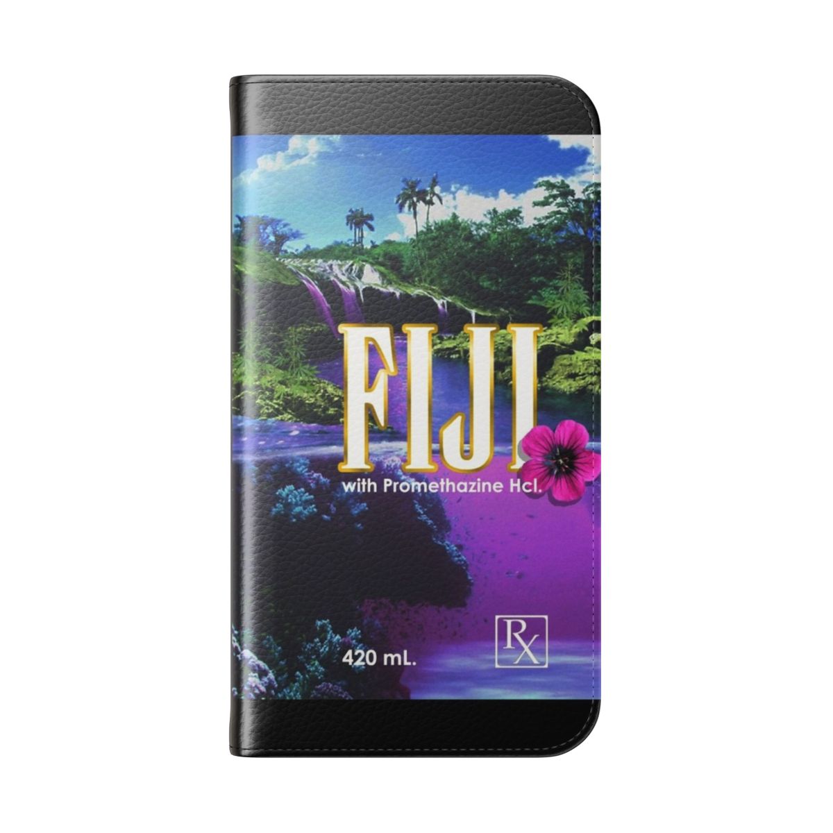 A stylish and trendy purple dream vaporwave-inspired phone case. - Folded Back