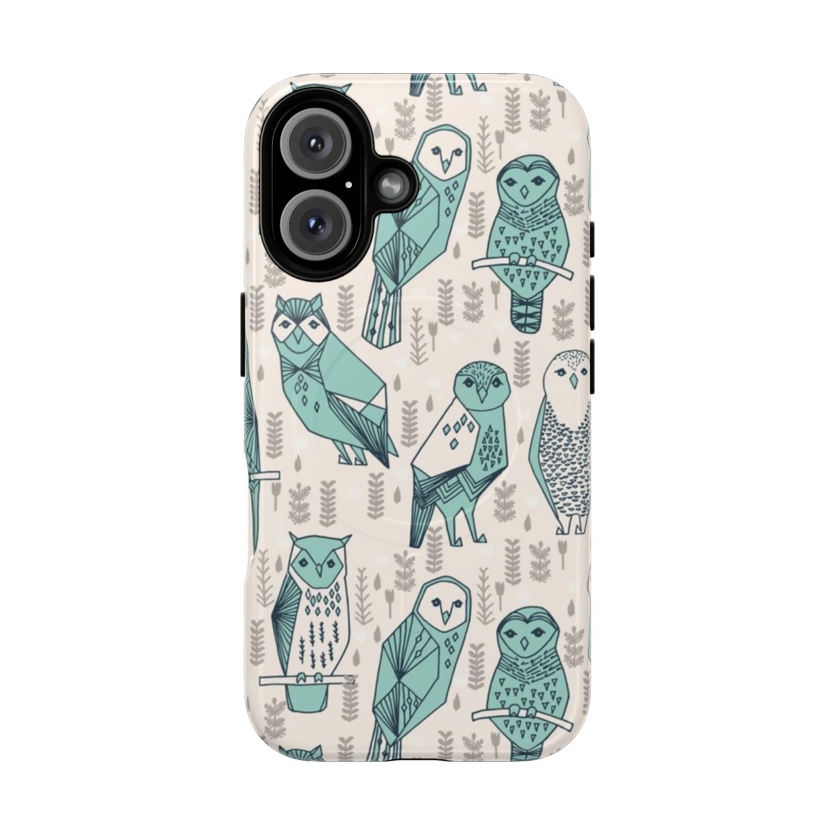 Parliament of Owls Magnetic Tough Phone Case in Pale Turquoise by Andrea Lauren