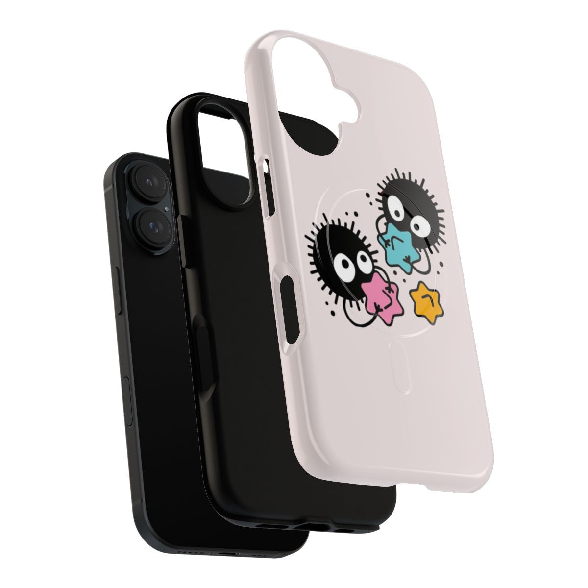 Anime-themed magnetic protective phone case with characters from Studio Ghibli films - Layers