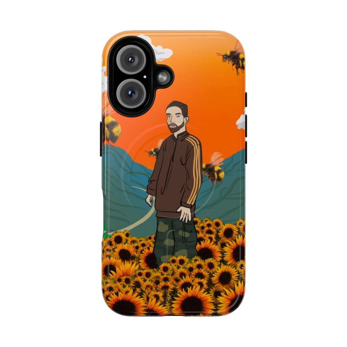 Floral phone case featuring a flower design, perfect for Robert Pattinson and Tyler the Creator fans