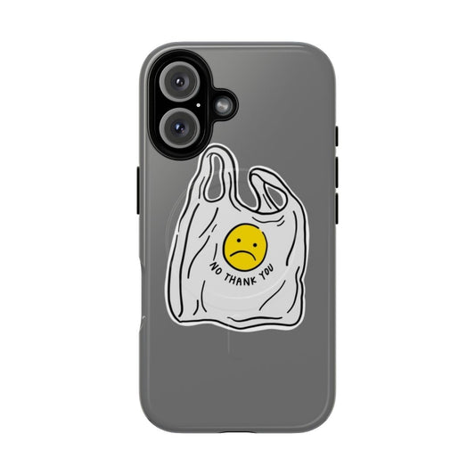 Eco-friendly magnetic phone case with reusable bag design to reduce plastic waste and pollution