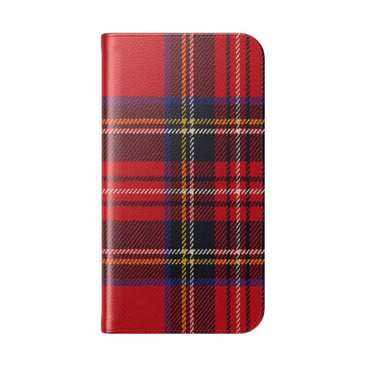 Traditional Scottish Royal Stewart tartan pattern phone case - Folded Back